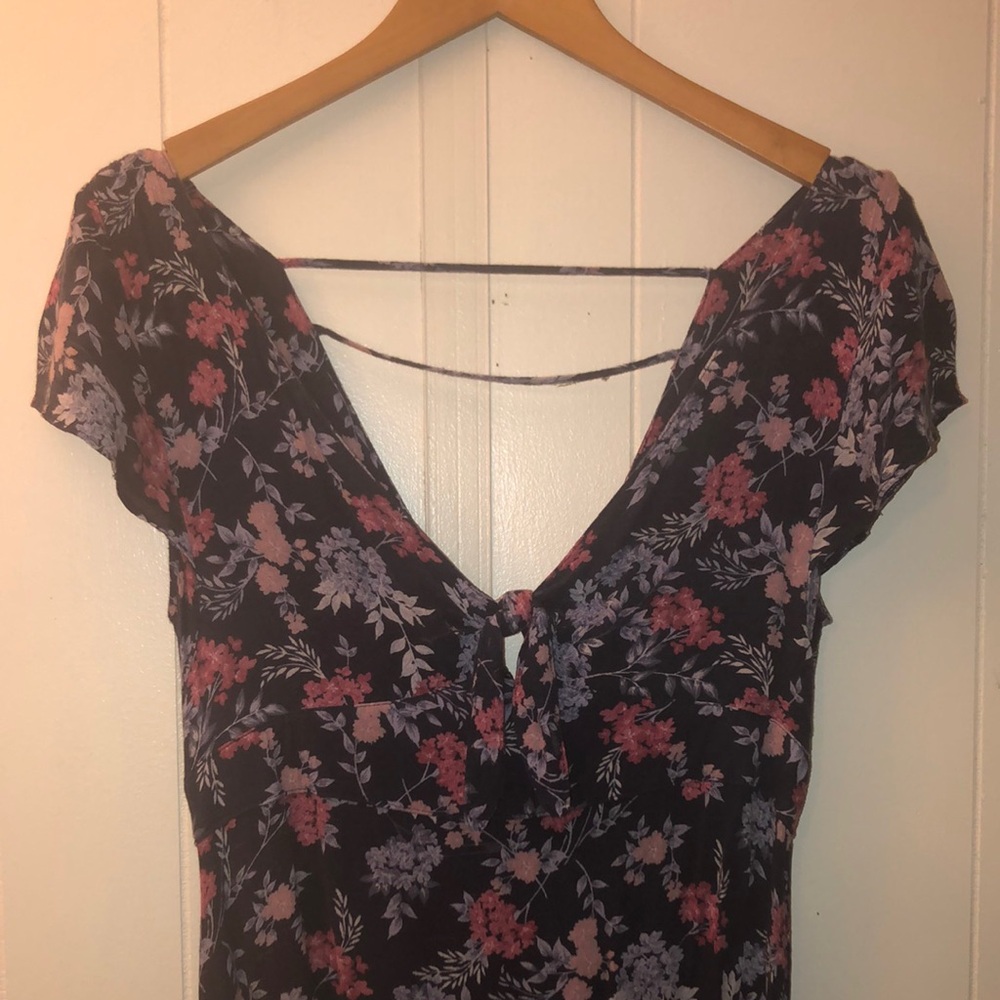 American Eagle Outfitters Pink Flutter Sleeve Mini Dress - Picture 2 of 8